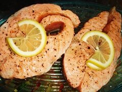 • Готовить рыбу в течение рыбной диеты следует на пару либо в духовке
